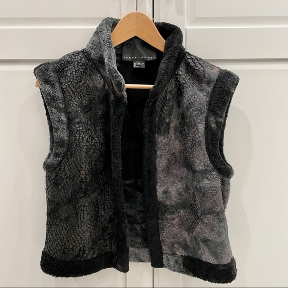Yansi Fugel Black Snake Skin Vest
